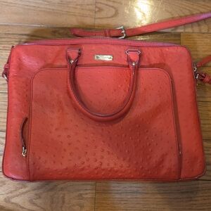 Kate Spade New York - Coral Padded Laptop  with Cream Interior and Gold Hardware